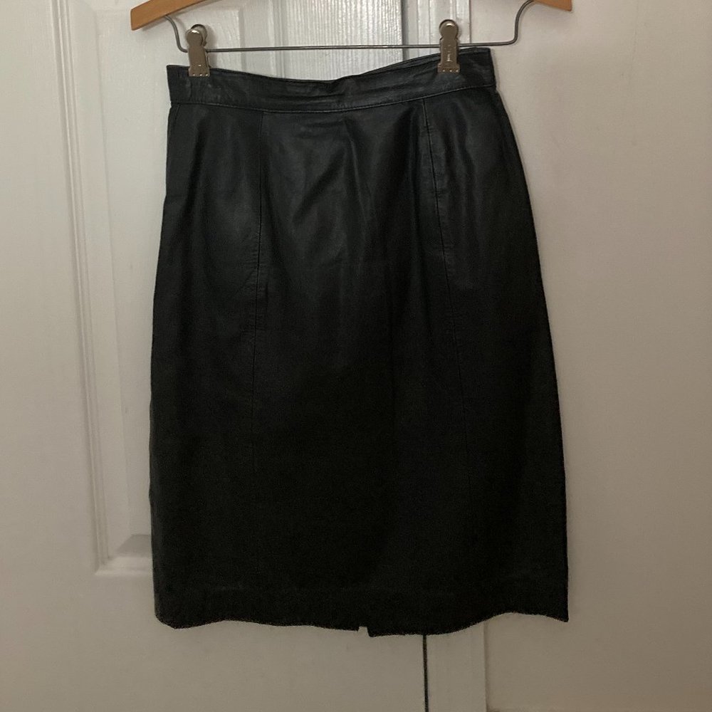 Compagnie Internationale Express Leather Skirt